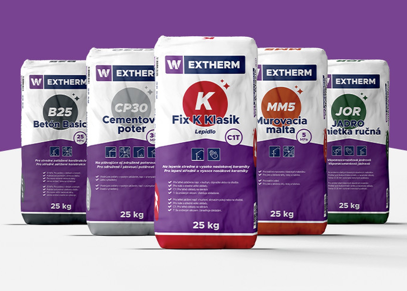 Produktová řada Extherm v nových obalech